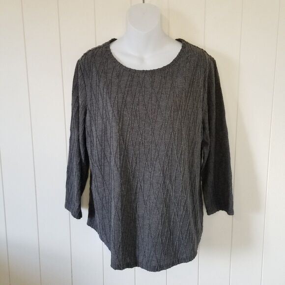 Simply Vera VeraWang Top Blouse Size XXL Gray - Picture 1 of 9